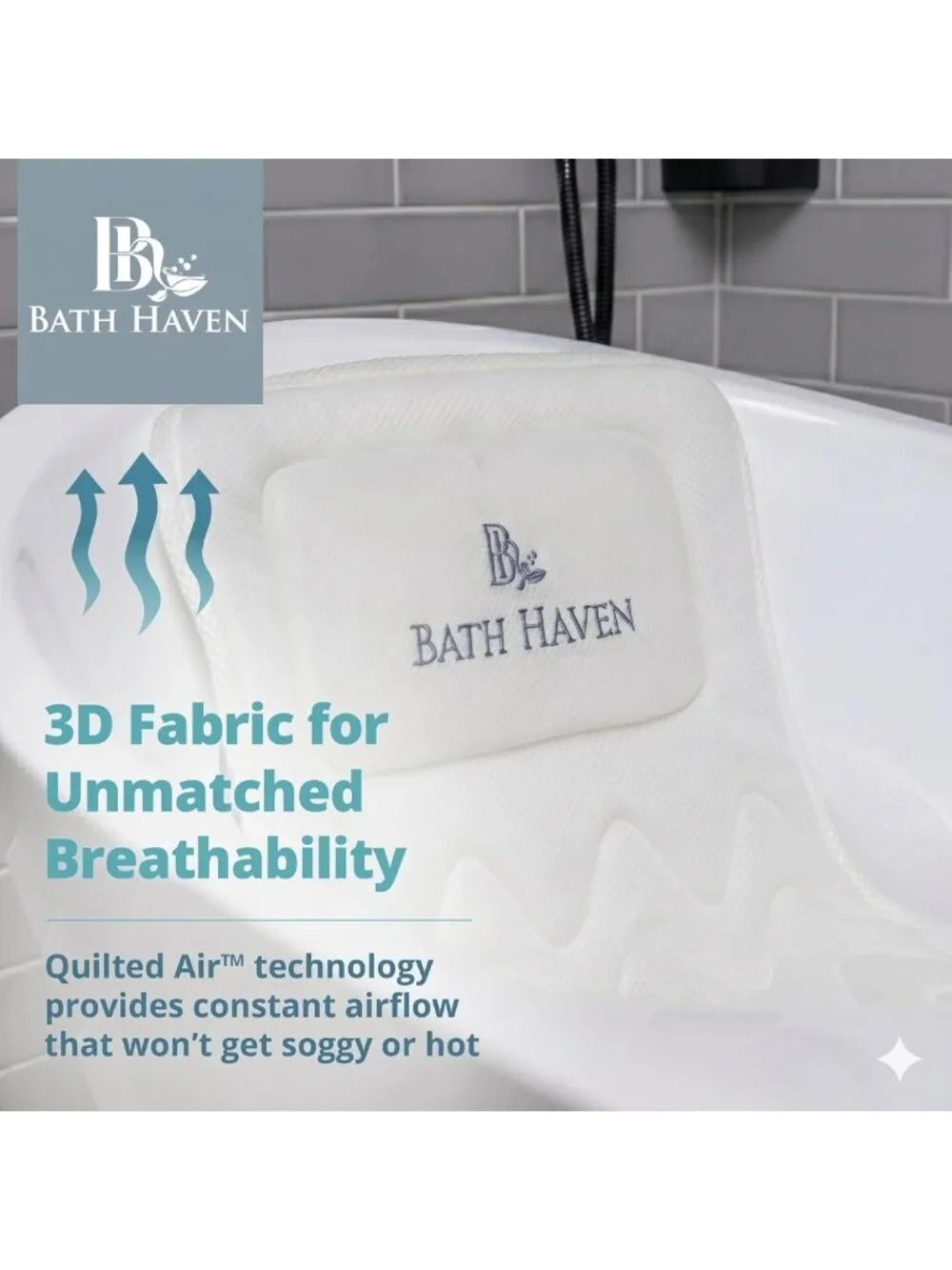 Luxurious Bath Pillow for Tub - Soft 3D Mesh Full Body Mat with Neck & Back